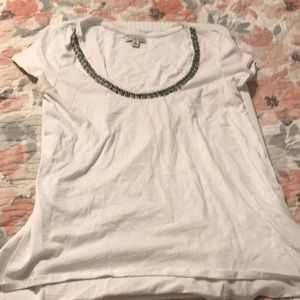 American Eagle White beaded top